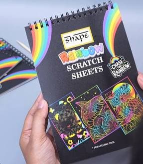 Shape Rainbow Scratch Sheets